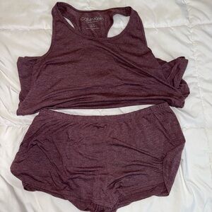 Calvin Klein Women's Burgundy Sleepwear Set
